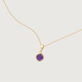 Refined Dainty Amethyst Gold Pendant,,hi-res view 5