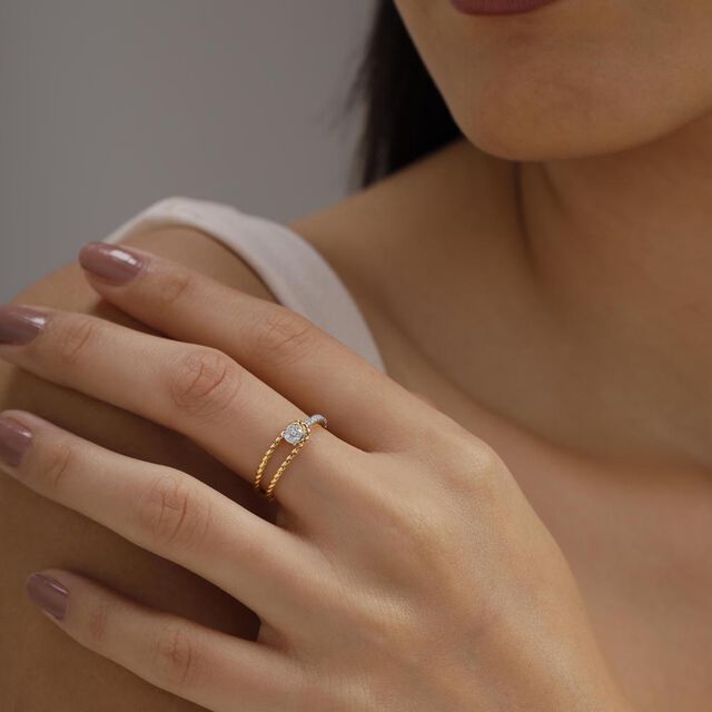 Braided Promise Diamond Ring,,hi-res image number null