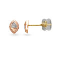 14KT Yellow Gold Diamond Stud Earrings,,hi-res view 2