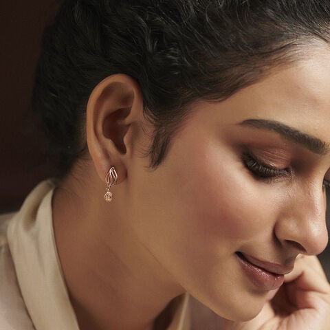 Fluid Layered Gold Drop Earrings