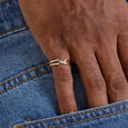 Dynamic Twisted Gold Ring,,hi-res view 6
