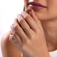 Sleek Chic Gold & Diamond Finger Ring,,hi-res view 2