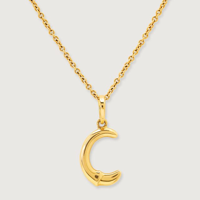 Letter Perfect 'C' Gold Pendant,,hi-res image number null