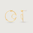 Starship Sparklers 14KT Yellow Gold Orbit-Inspired Stud Earring,,hi-res view 4