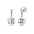 18KT White Gold Drop Earrings,,hi-res view 2