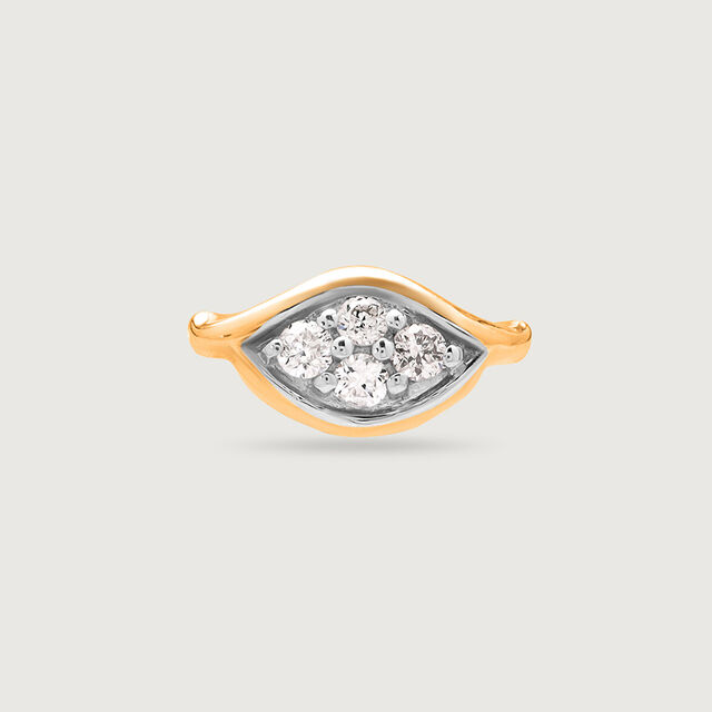 14KT Yellow Gold Diamond Nose Pin,,hi-res image number null
