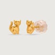 Kitty Couture 18KT Gold Stud Earrings,,hi-res view 4