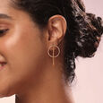 Dangle Star 14KT Gold & Diamond Drop Earrings,,hi-res view 2