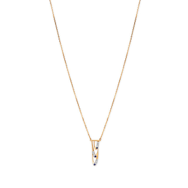 14KT Yellow Gold Sapphire Dreams Diamond Necklace,,hi-res image number null