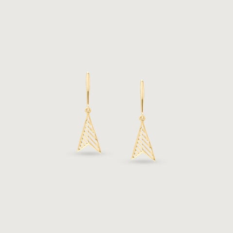Trendy Sleek Gold Earrings