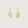 Flowing Leaf Gold Hoop Earrings,,hi-res view 3