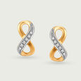 14KT Yellow Gold Diamond Stud Earrings,,hi-res view 3