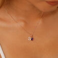 Mia 14KT Rose Gold & Amethyst Pendant,,hi-res view 1