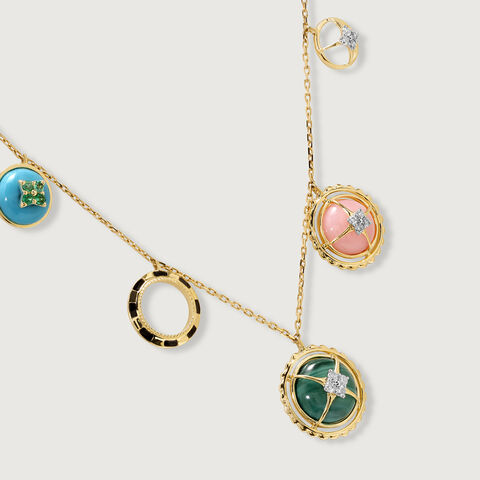 Starship Charm 14KT Diamond Necklace