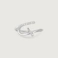 Modern Interlock Silver Ring,,hi-res view 4