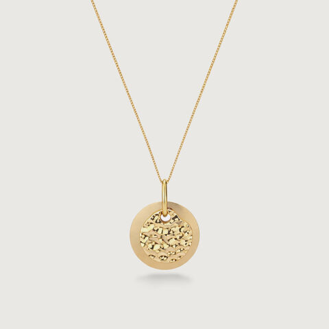 Layered Disc Gold Pendant
