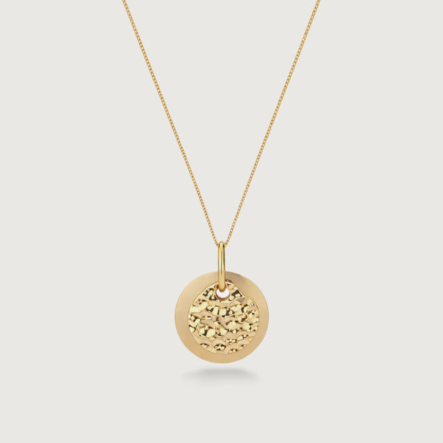 Layered Disc Gold Pendant,,hi-res image number null