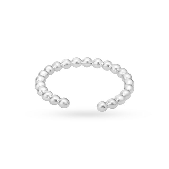 Tribal Beads Silver Toe Ring,,hi-res view 2