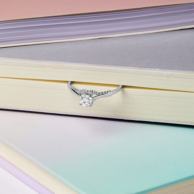 Sleek Bling Silver Ring,,hi-res image number null