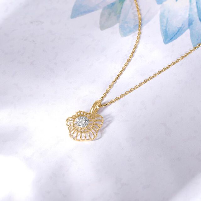 Gleaming Blossom Diamond Pendant,,hi-res image number null