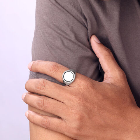 Pebble Texture Silver Ring