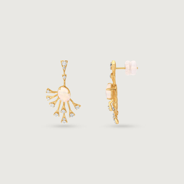 Celestial Opal & Diamond Drop Earrings,,hi-res image number null