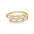 14kt Yellow Gold And Diamond Square Ring,,hi-res view 2
