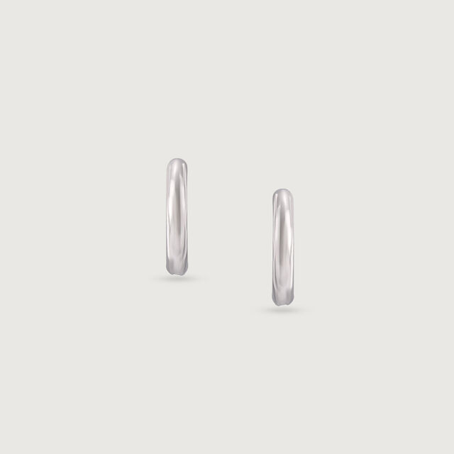 Glossy Chic Silver Earrings,,hi-res image number null