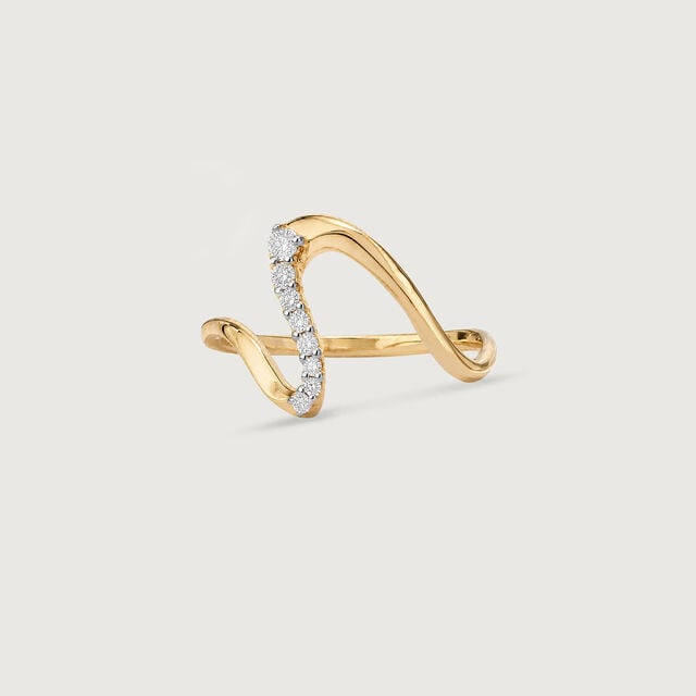Graceful Wave Diamond Ring,,hi-res image number null