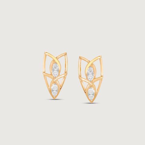 Elegant Marquise Diamond Stud Earrings