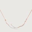 Modern Wave Gold & Diamond Necklace,,hi-res view 3
