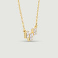 Minimal Geometric Diamond Necklace,,hi-res view 3