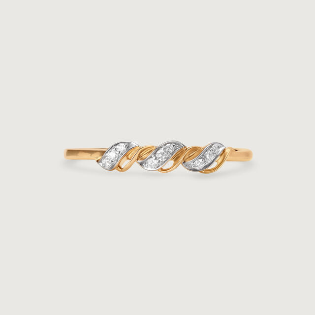Whispering Waves 14 Kt Gold & Diamond Ring,,hi-res image number null