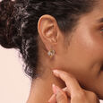 Draped Elegance 14 Kt Gold & Diamond Stud Earrings,,hi-res view 2