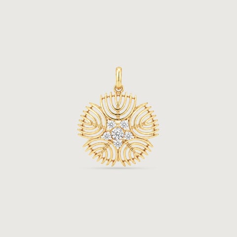 Sculpted Aura Diamond Pendant