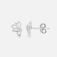 Twinkling Bow Silver Stud Earrings,,hi-res view 4