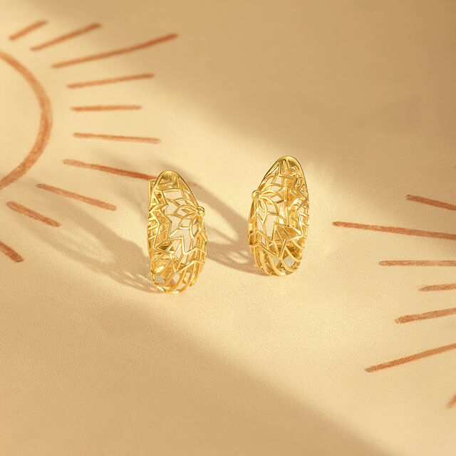 Radiant Filigree Gold Hoop Earrings,,hi-res image number null