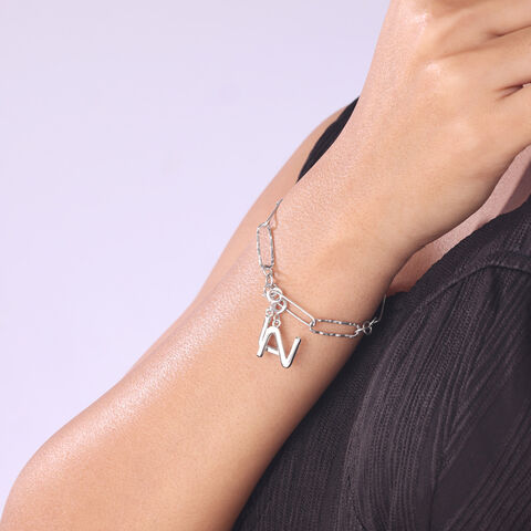 Graceful Initial N Silver Charm