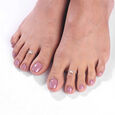 Sparkling Petal Silver Toe Rings,,hi-res view 2