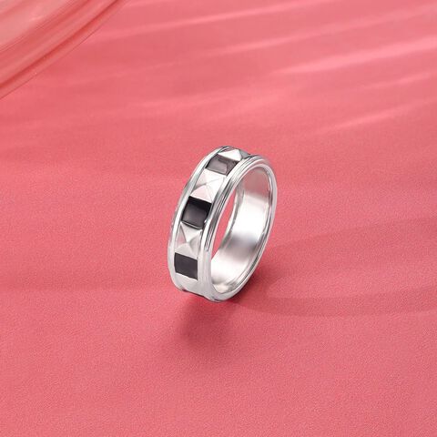 Bold Facet Silver Ring