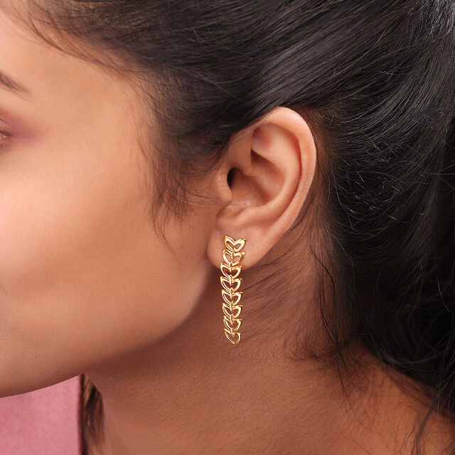 Ripples of Love 14KT Yellow Gold Drop Earrings,,hi-res image number null