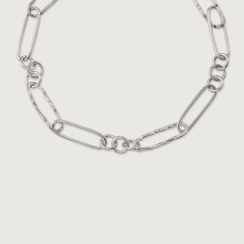 Bold Textured Silver Bracelet