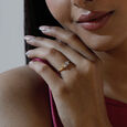 Architectural Poised Diamond Platinum Gold Ring,,hi-res view 2