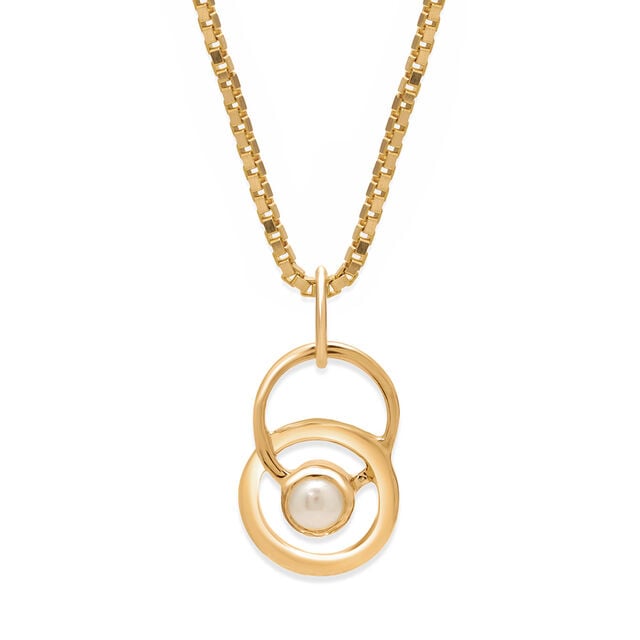 14KT Yellow Gold Stately Pearl Pendant,,hi-res image number null