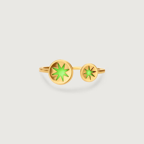 Radiant Duo Gold Ring