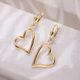 Cherished Heart 18KT Hoop Earrings,,hi-res view 1