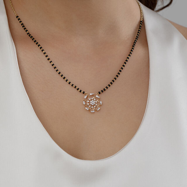 Blooming Bliss Gold and Diamond Mangalsutra,,hi-res image number null