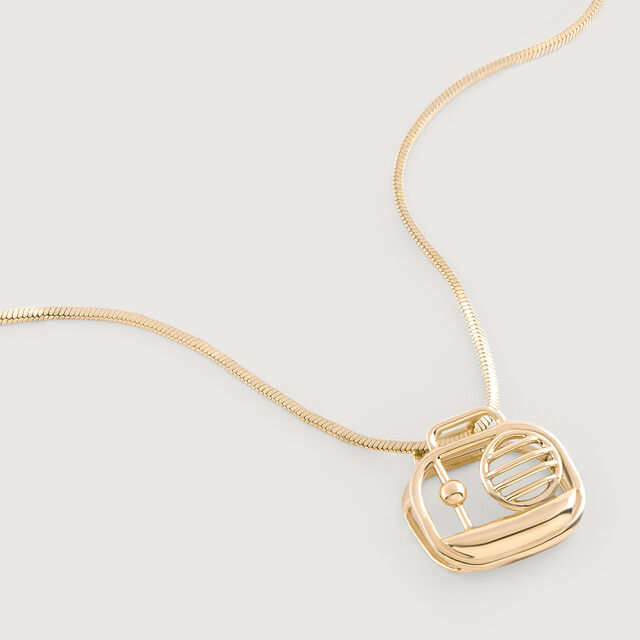 Retro Boombox Gold Pendant,,hi-res image number null