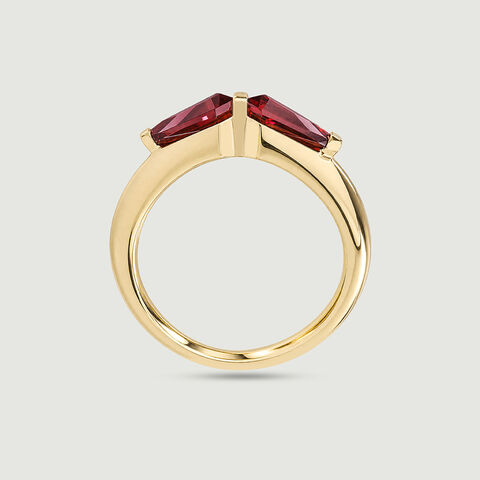 Unified Radiant Pink Garnet Ring