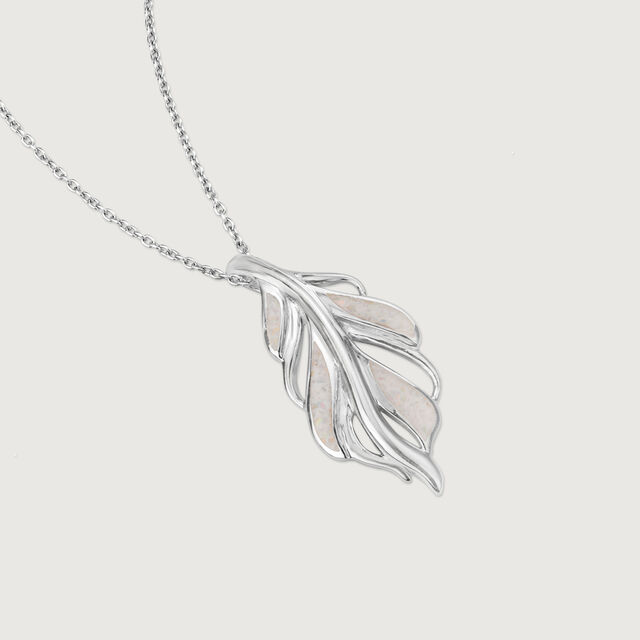 Ethereal Leaf Silver Pendant,,hi-res image number null